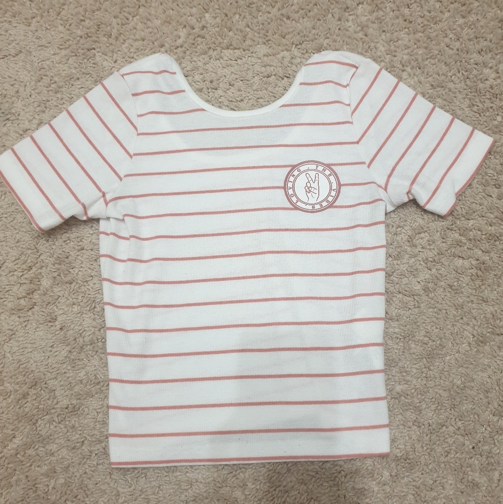 cotton on striped pink top